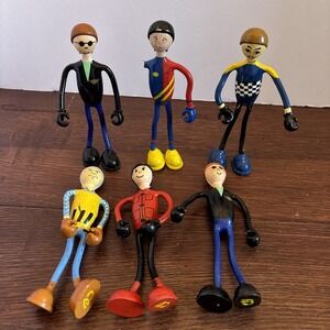 Vintage Lot of 6 Kid Galaxy Bendos Figures Chief Zippy And More